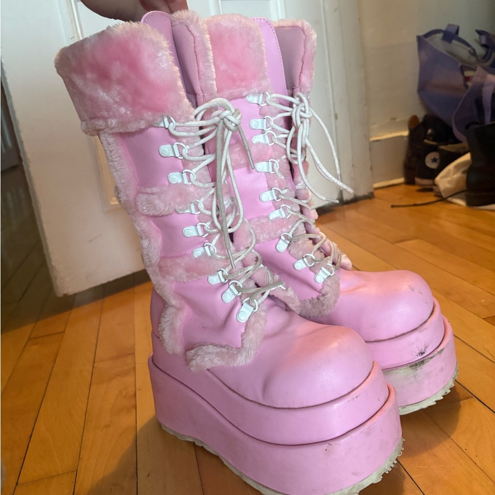 Pink Demonia Bear-202 Boots